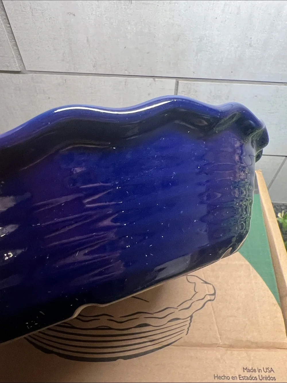 10” BLUE Pie stoneware. Heritage Collection by The Pampered Chef NIB